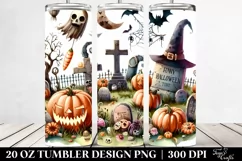 Funny Haloween Graveyard Clipart 20 Oz Tumbler Product Image 2
