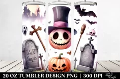 Funny Haloween Graveyard Clipart 20 Oz Tumbler Product Image 2