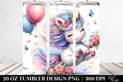 Watercolor Baby Unicorn Tumble | 20 oz Tumbler Product Image 2