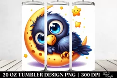 Cute Baby Raven Moon 20 oz Tumbler Product Image 2