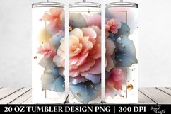 Abstract Pastel Begonia Stained Tumbler Product Image 2