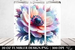 Detailed Pastel Anemone Tumbler Product Image 2