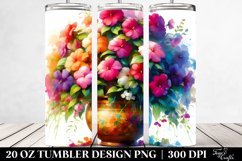Vibrant Impatiens Vase | 20 oz Tumbler Product Image 2