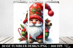 Christmas Gnome Watercolor Tumbler Product Image 2