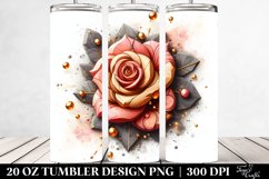 Abstract Rose Stained Tumbler Product Image 2