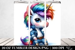 Vibrant Baby Unicorn with Cool Haircut 20 Oz Tumbler Product Image 2