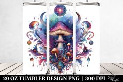 Vibrant Celestial Mushroom Sublimation Clipart Product Image 2