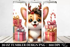 Watercolor Pembroke Welsh Corgi, Transparent 20 Oz Tumbler Product Image 2
