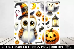 Funny Halloween Owl 20 Oz Tumbler Product Image 2
