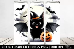 Funny Halloween Clipart BAT | 20 oz Tumbler Product Image 2
