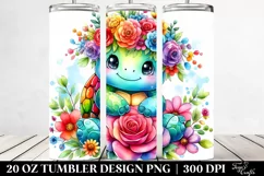 Vibrant Turtle Tumbler | 20 oz Tumbler Product Image 2