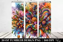 Vibrant Colorful Whimsical Drawing Tumbler Product Image 2