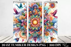 Vibrant Colorful Whimsical Drawing Tumbler Product Image 2