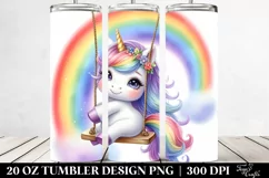 Pastel Baby Unicorn Rainbow Tumbler Product Image 2