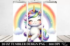 Pastel Baby Unicorn Rainbow Tumbler Product Image 2