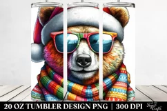 Quirky Colored Bear Portrait | 20 oz Tumbler Product Image 2
