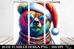 Quirky Colored Bear Portrait | 20 oz Tumbler Product Image 2