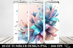 Abstract Pastel Lobelia Tumbler Product Image 2