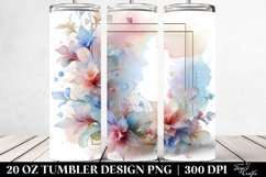 Abstract Pastel Lobelia Tumbler Product Image 2