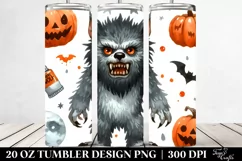 Funny Halloween Clipart WEREWOLF | 20 oz Tumbler Product Image 2