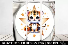 Cute Halloween Baby Tiger 20 Oz Tumbler Product Image 2