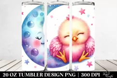 Vibrant Resting Baby Chicken Pink 20 oz Tumbler Product Image 2