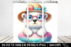 Colorful Baby Polar Bear Tumbler Product Image 2