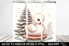 Cute Winter Baby Swan, Transparent 20 Oz Tumbler Product Image 2