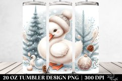 Retro Baby Swan with Christmas Tree, 20 Oz Tumbler Product Image 2