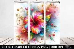 Floral Tumbler, 20 oz Skinny Tumbler Wrap Product Image 2