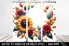 Colorful Sunflower Abstract Frame | 20 Oz Tumbler Product Image 2