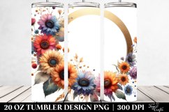 Colorful Small Sunflower Horizontal Frame | 20 oz Tumbler Product Image 2