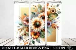 Colorful Sunflower Abstract Tumbler Product Image 2