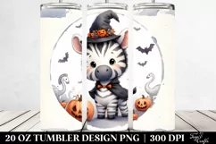 Cute Halloween Baby Zebra 20 Oz Tumbler Product Image 2