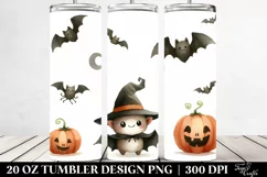 Simple Funny Halloween BAT | 20 oz Tumbler Product Image 2