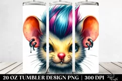 Vibrant Flower Aggressive Mouse 20 Oz Tumbler Product Image 2