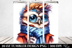 Vibrant Baby Owl with Cool Haircut 20 Oz Tumbler Product Image 2