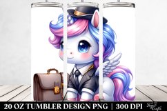 Cute Baby Unicorn Equipped for Business Man | 20 oz Tumbler Product Image 2