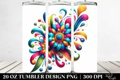 Vibrant Colorful Sunflower | 20 Oz Tumbler Product Image 2