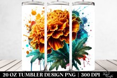 Shiny Marigold Watercolor Tumbler Design Product Image 2
