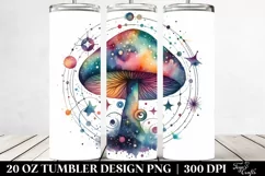 Colorful Astral Mushroom Sublimation Clipart Product Image 2