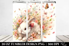Rabbit Spring Petals Tumbler | 20 Oz Tumbler Product Image 2