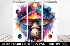 Vibrant Celestial Mushroom Sublimation Clipart Product Image 2