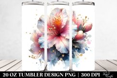 Golden Azalea Watercolor Tumbler Design Product Image 2