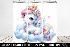 Baby Unicorn From a Lofty Cloud | 20 oz Tumbler Product Image 2