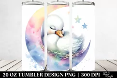 Baby Swan Sleeping on the Moon | 20 oz Tumbler Product Image 2