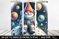 Cosmonaut Suit Moon Gnome 20 oz Tumbler Product Image 2