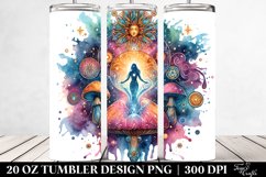 Vibrant Magical Celestial Mushroom 20 Oz Tumbler Product Image 2