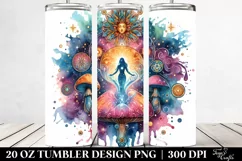 Magical Celestial Mushroom 20 Oz Tumbler Design Product Image 2