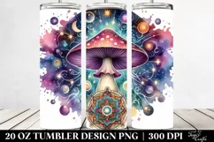 Vibrant Magical Celestial Mushroom 20 Oz Tumbler Product Image 2